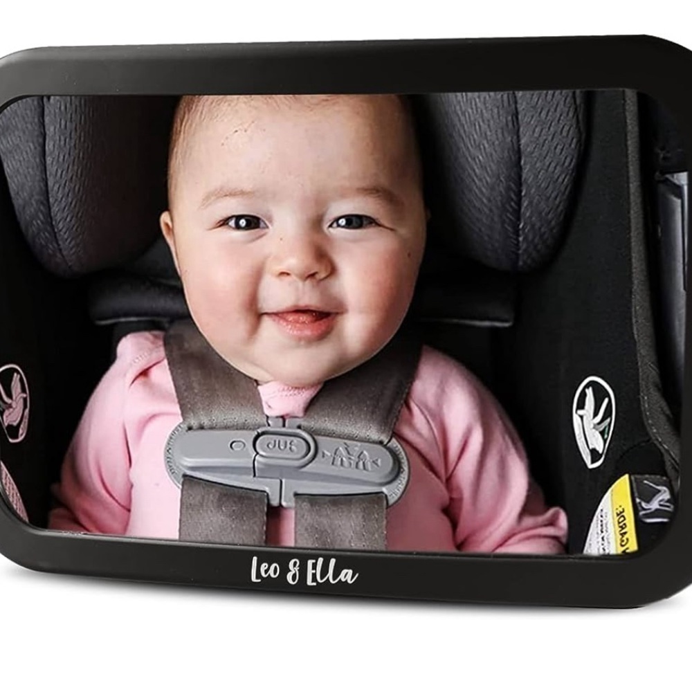 Leo & Ella Baby Car Mirror, Safety First, Certified Crash Tested Shatterproof - Picture 3 of 5